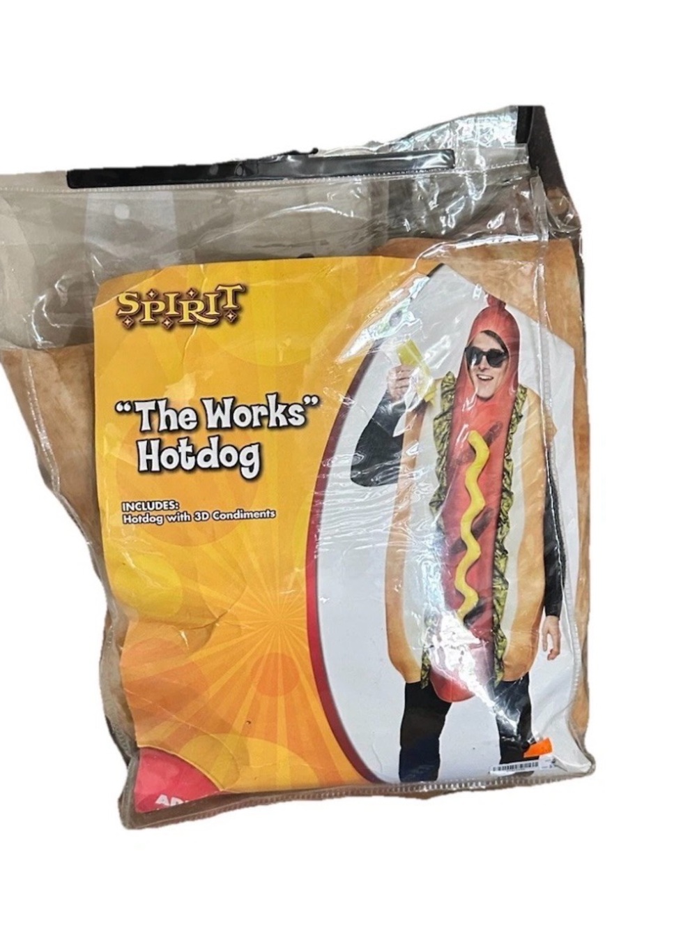 Spirit "The Works" Hotdog Costume – Yellow/Red/Brown